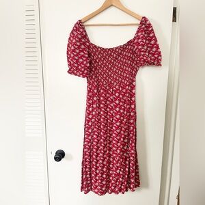 Natural Life red floral midi dress